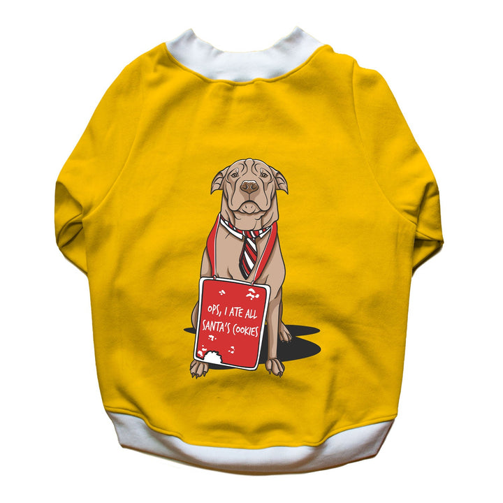 Ruse 'Basics' "I Ate Santa's Cookies" Printed Crew Neck Full Sleeve Sweatshirt For Dogs