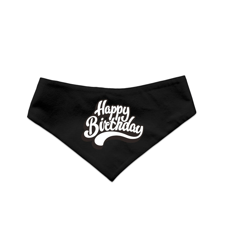 "Happy Birthday" Printed Reversible Bandana for Dogs