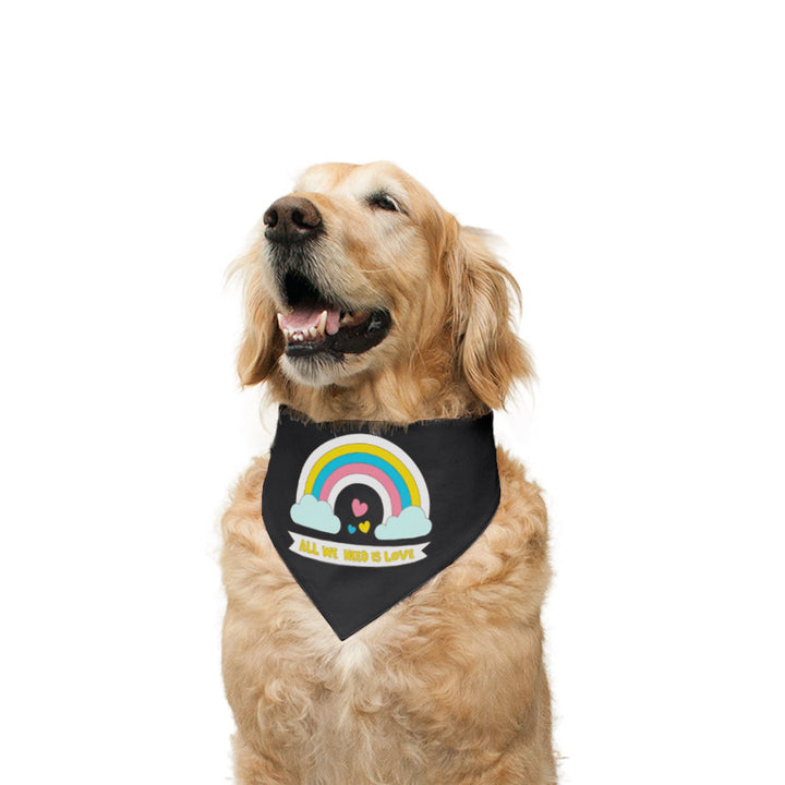 "ALL We Need" Printed Reversible Bandana for Dogs