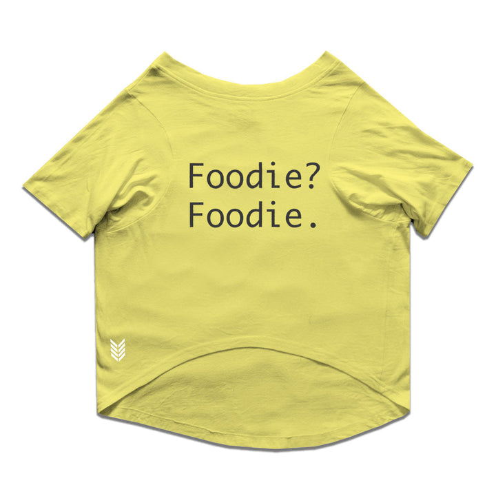 Ruse Basic Crew Neck "Foodie? Foodie." Printed Half Sleeves Cat Tee